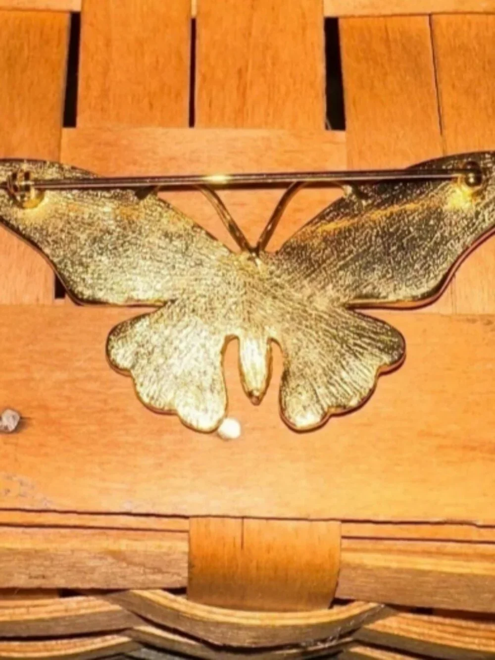 Vintage Enamel Monarch Butterfly pin